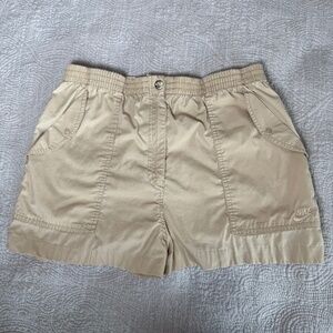 Vintage Nike Blue Label 80s Shorts Womens Medium Khaki Tan Beige Hiking Gorpcore